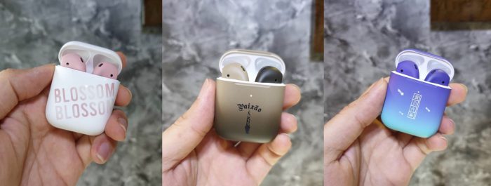 개인의 취향에 맞게 에어팟을 도색하는 것도 인기다. (사진=우드 스터프 디자인 제공)